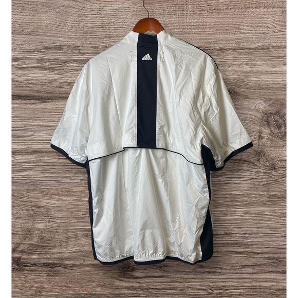 Adidas Men's White Black Colorblock ClimaProof Pullover Golf Jacket Size XL NWT - Picture 2 of 8